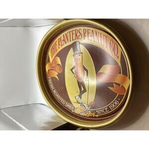 Vintage 1982 The Planters Peanut Company Mr. Peanut Metal Oval Tray 15" Nice